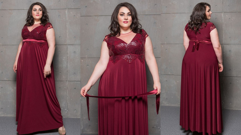 Правила выбора нарядного платья на юбилей для толстой женщины