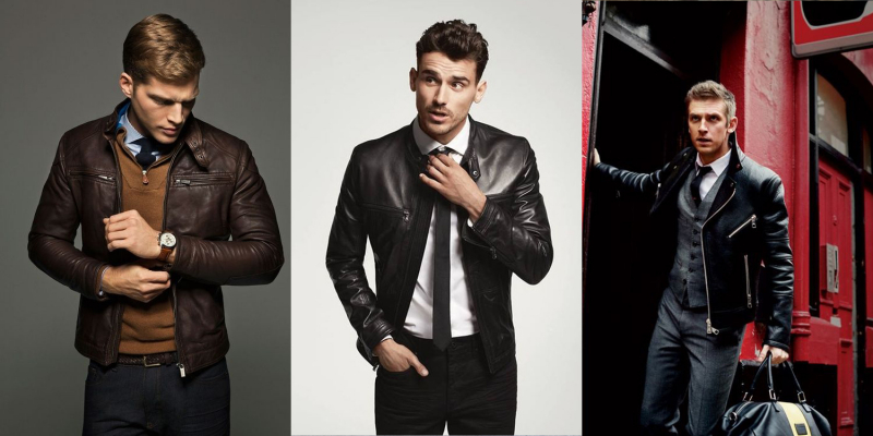 С чем носить кожаную куртку мужчины, модные образы в разных стилях